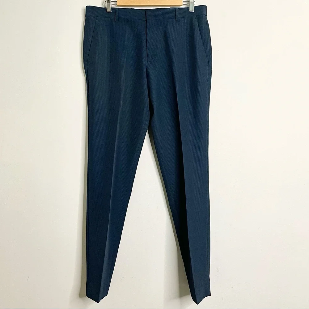 PERRY ELLIS Men’s Travel Luxe Slim Fit Seersucker Pants NWT
